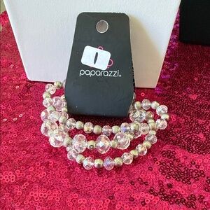 Paparazzi Crystal and Silver Beaded Bracelet